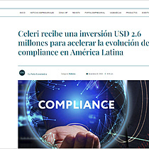 Celeri recibe una inversin USD 2.6 millones para acelerar la evolucin del compliance en Amrica Latina